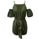 thumbnail image 5 of Traje de falda vintage para mujer: vestido sin mangas con cuello en V y estampado floral, con volantes en el bajo, ideal para la playa y las fiestas., 5 of 5