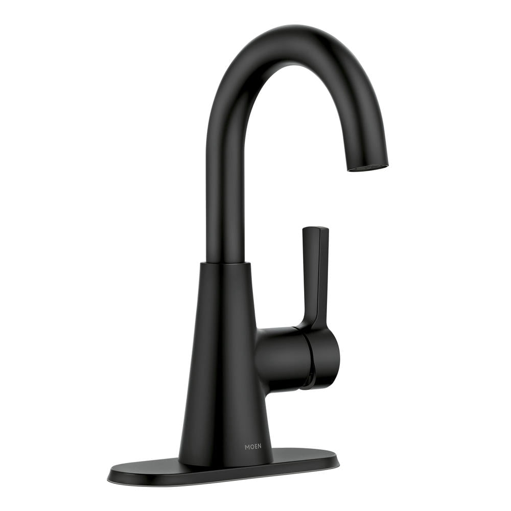 Moen 84310BL Mikah™ One-Handle High Arc Matte Black Bathroom Sink Faucet