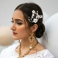 thumbnail image 3 of HOOWIFFY 2Pcs Rhinestone Hair Pins Wedding Hair Accessories Golden Zinc Alloy for Bride Hairstyle, 3 of 7