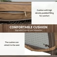 thumbnail image 4 of Outsunny 3 PCS Rattan Wicker Bar Set with Wood Grain Top Table and 2 Bar Stools for Outdoor, Patio, Poolside, Garden, Brown, 4 of 9