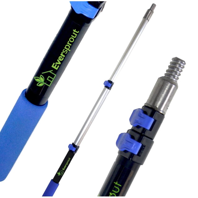 EVERSPROUT Perche Télescopique d'Extension de 1,5 à 3 Pieds (Portée Debout de 8 à 10 Pieds) / Aluminium Léger et Résistant à la Rouille / Embout à Filetage de 3/4 Po Fonctionne pour Tw