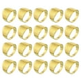 thumbnail image 1 of Unique Bargains Metal Sewing Thimbles, Adjustable Finger Protector Shield Thimble Ring, Golden 20Pcs, 1 of 6