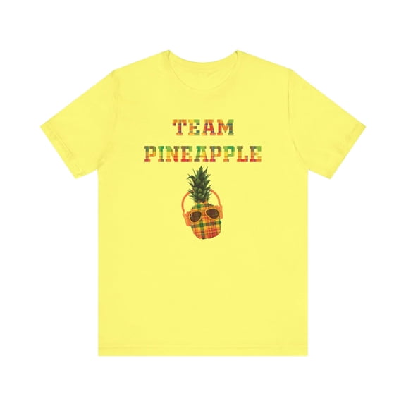 Team Pineapple T-Shirt - Caribbean Madras Shirt - Tart Wars Tee, Caribbean Cultural Gift