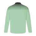 thumbnail image 5 of Zylanna Men's Long Sleeve Polo Shirts, Slim Fit Turndown Collar Spring Fall Gradient Color Casual Pullover Tops for Man Green, 5 of 6