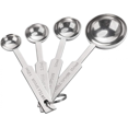 thumbnail image 1 of 4PCS Measuring Spoons Set, Includes 1/4 Tsp, 1/2 Tsp, 1 Tsp, 1 Tbsp, Food Grade Stainless Steel Measuring Cups, Very Accurate，tablespoon And Teaspoon For Measure Liquid And Dry Ingredients, 1 of 4