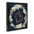 thumbnail image 4 of Stupell Industries Joy To The World Holiday Painting Black Floater Framed Art Print Wall Art, 18 x 18, 4 of 10