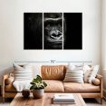 thumbnail image 2 of Elephant Stock Gorilla Portrait Close Up Wall Art - Horizontal Multi Panel Canvas - Living Room Wall Decor - Animal Multi Panel - Black And Gray Decor - 57" x 36", 2 of 4