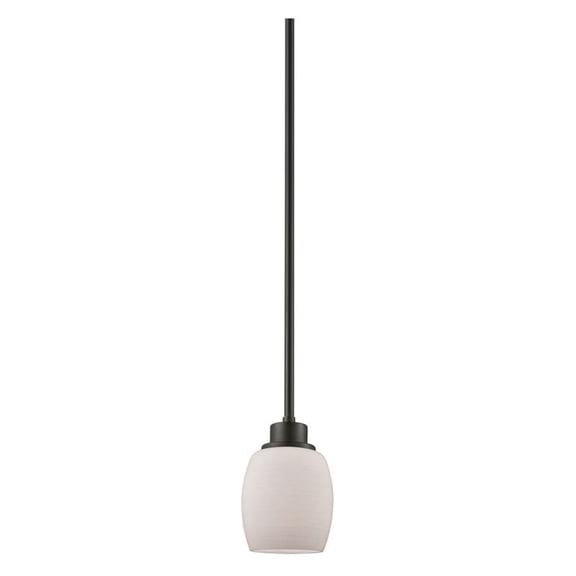 Elk Home Casual Mission 5-inch Wide 1-Light Mini Pendant in Oil Rubbed Bronze