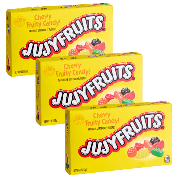(3 pack) Jujyfruits Chewy Fruity Candy, Theater Box, Each 5 oz.