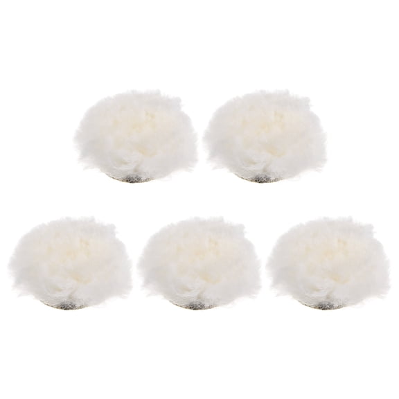 5Pack Wool Buffing Pads 2 inch Wool Polishing Pad Soft Buffing Pads Polishing Wheel with Hook and Loop