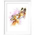 thumbnail image 2 of Art.com Fox and Baby. Watercolor Illustration. Motherhood Background Art Print by Faenkova Elena, White Frame Wall Art, 23" x 29", 2 of 5