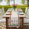 thumbnail image 4 of Table Runners 70 Inches Long Dress Scarves, Gnomes Easter Farmhouse Coffee/Dining/Kitchen Table Decor, Holiday Table Runner, Eggs Tulips Spring Floral Rustic 13x70 Inch, 4 of 9