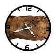 thumbnail image 4 of Luzkey Wall Clock Silent Wood Decor Wall Hanging Clock Non Ticking Rustic Country Artistic Tree Rings Pattern Suitable for Office Living Room Bedroom Kitchen brown, 4 of 8
