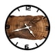 thumbnail image 4 of Reloj de pared de madera con forma de anillo anual de 30 cm, decoración rústica vintage para el hogar. marrón, 4 of 9