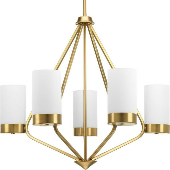 P400022-109-Progress Lighting-Elevate - Chandeliers Light - 5 Light in Mid-Century Modern style - 27.38 Inches wide by 23 Inches high-Brushed Bronze