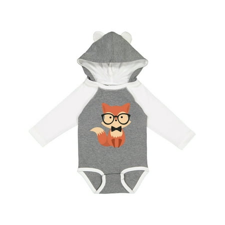 

Inktastic Cute Hipster Fox Gift Baby Boy or Baby Girl Long Sleeve Bodysuit