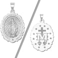 thumbnail image 3 of PicturesOnGold.com Miraculous Medal Scalloped Oval - 1/2 Inch X 2/3 Inch - Sterling Silver, 3 of 3