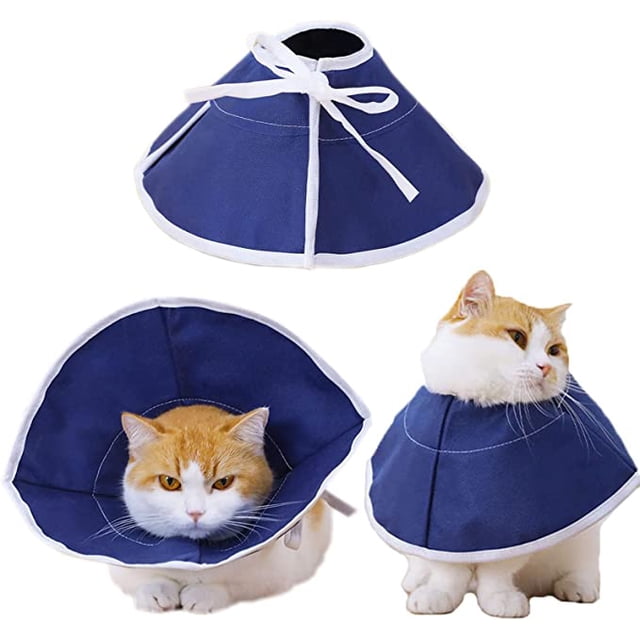 Collar cónico suave para gatos JAMW collar isabelino ajustable para mascotas