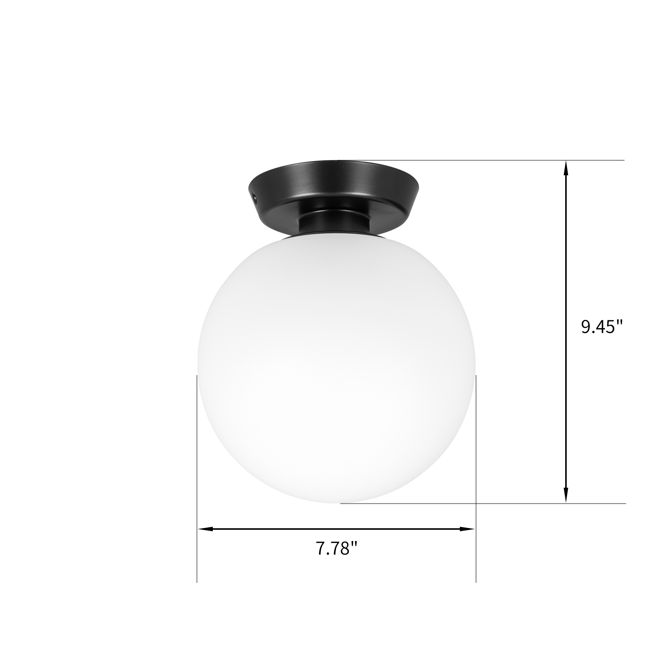 Mainstays 8 in Integrated LED Flush Mount Ceiling Light, Black photo 5