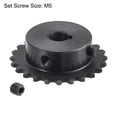 thumbnail image 3 of Uxcell Teeth Chain Sprocket, Carbon Steel, Keyway with Set Screws 10mm, 3 of 6