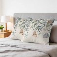 thumbnail image 6 of 24x24 Pillow Covers Set of 2, Blue Eucalyptus Coastal Square Throw Pillow Covers for Couch/Sofa/Living Room, Starfish Shell Summer Decorative Soft Pillowcases for Couch Throw Pillows, 6 of 9