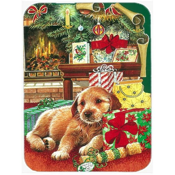 Christmas Puppy Mouse Pad, Hot Pad or Trivet