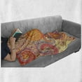 thumbnail image 6 of Grunge Soft Flannel Fleece Throw Blanket, Grunge Swirl Patterns Brush Style Waterpool Waves Nested Colors Boho Marbling Art, Cozy Plush for Indoor and Outdoor Use, 50" x 60", Multicolor, by Ambesonne, 6 of 6