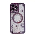 thumbnail image 3 of Compatible with iPhone 14 Pro Max Electroplated Glossy Invisible Lens Bracket Stand Magnetic Circuit Board Pattern TPU Clear Soft Fashion Unique Shockproof Protection Cover for Women Man Purple, 3 of 10