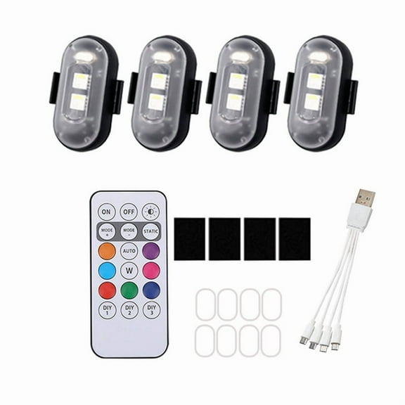 RGB Led Aircraft Strobe Lights Motorcycle Lights LED Flash Position Wireless Light Aircraft Airplane Warning Lights