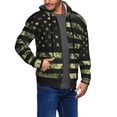 thumbnail image 2 of Uemuo American Flag Camo for Men's Fashion Full-zip Hoodies & Sweatshirts with Kangaroo Pocket, Zip-up Hooded Sweatshirt, Moisture Wicking & Breathable-Small, 2 of 5
