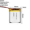 thumbnail image 2 of 3.7V 600mAh Li-Ion Battery 503035 Lithium Polymer Rechargeable Battery for Bluetooth Headset POS, 2 of 6