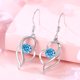 thumbnail image 5 of Pendientes de rosa y corazón - Turquesa/azul ER, 5 of 5