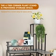 thumbnail image 5 of Huisuilinss Cat Litter Box Enclosure With Stand,Hidden Litter Box Furniture,Corner Wood Cat Washroom,Cat House,Litter Box Cabinet With Pullable Carring Tray,Catch Litter,Plant Stand, 5 of 9