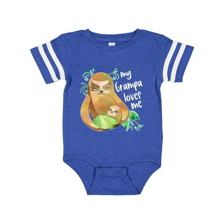 

Inktastic My Grampa Loves Me Cute Sloth and Baby Gift Baby Boy or Baby Girl Bodysuit