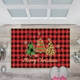 thumbnail image 2 of Welcome Christmas Door Mat Non Slip, Buffalo Check Plaid Christmas Tree Floor Front Doormat for Christmas Winter Decor Yard Kitchen Indoor Outside Entry Entrance 17 x 29 Inch, 2 of 6