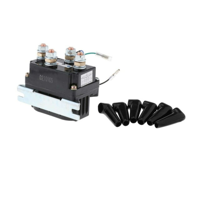 Professional 12V 250A Winch Solenoid Relay Kit for ATV UTV with 6 Protecting Caps ,Easy to Use