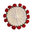 thumbnail image 1 of YWIYIUD 1PC 3.94inch Vintage Crochet Pattern Flower Bouquet Flower Insulation Pads Knitting Kit with Cotton Thread for Desktop Protection DIY Craft Accessories Tools Set and Home Decoration, 1 of 7