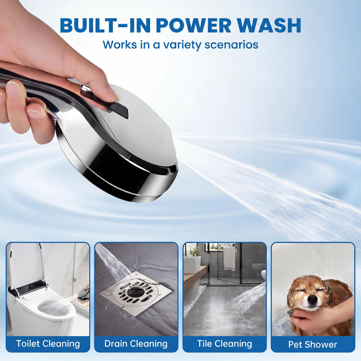 Atupen 10-Mode Shower Head with Handheld and Stainless Steel Hose photo 3