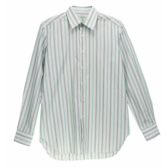 Oriali Firenze Chemise Habillée en Coton à Rayures Vert / Violet pour Hommes - P
