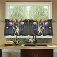 thumbnail image 4 of Yayeee Kitchen Curtains Tier Set of 2 Light Filtering 57"x24" Over Sink Window Panels, Watercolor Astronaut, 4 of 7