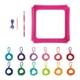 thumbnail image 2 of Kit de telar para tejer agarraderas de hilo y bucles de colores, accesorios para manualidades de costura 12 colores, 2 of 9