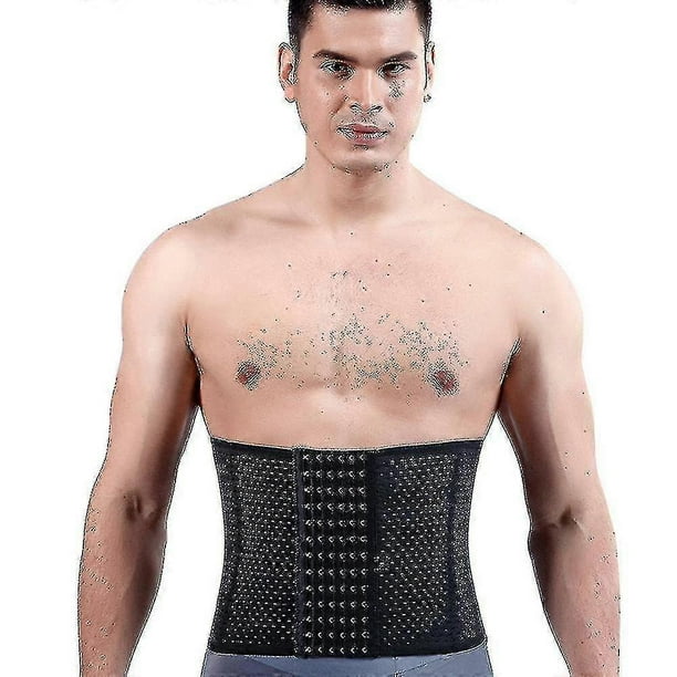 Men Waist Trainer Tummy Control Body Shaper Hook-and-eye Belt Belly Fat Burner Slim Corset Shapewear