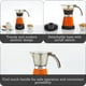 thumbnail image 2 of Cafetera eléctrica Imusa con capacidad para 6 o 3 tazas, color naranja, 2 of 7