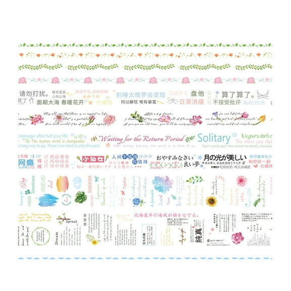 10Pcs Stickers Set Scrapbooking Tape Aesthetic Masking Tape for DIY Scrapbooking Planner Photo Album Diary