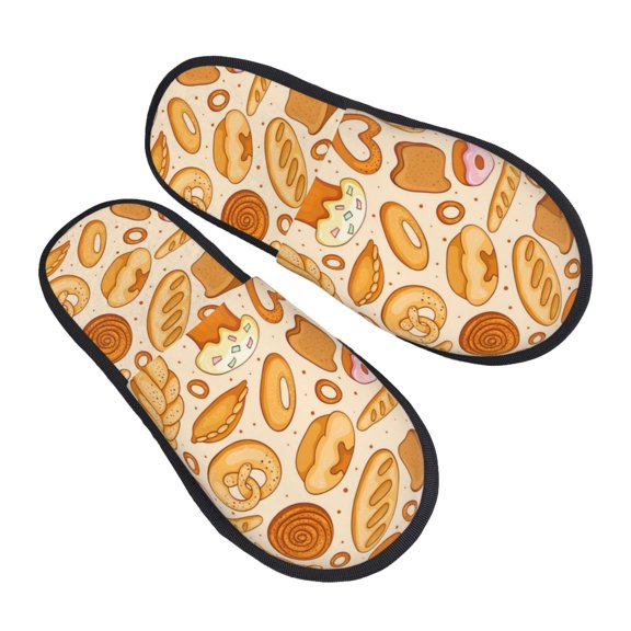 House Slippers for Women Men - Various Bread Lightweight House Shoes Fuzzy Slippers, Soft Slip-On Cozy House Slippers for Woman Indoor Outdoor