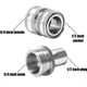 thumbnail image 2 of Conector de Manguera de Agua de Acero Inoxidable de Conexión Rápida para Manguera de Jardín Conector de Liberación Rápida GHT de 3/4 Pulgadas para Aspersores de Césped, 2 of 5