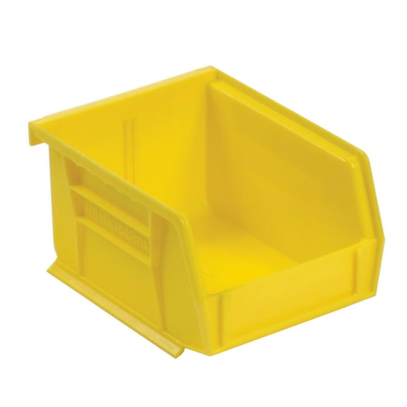 AkroBin® Plastic Stacking Bin, 4-1/8"W x 5-3/8"D x 3"H, Yellow, Lot of 24