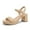 NUDE, variant on Women's Platform Heels Block Chunky Open Toe Ankle Strap Heel Fashion Wedding Party Dress Sandals Shoes