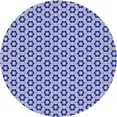 thumbnail image 1 of Ahgly Company Indoor Round Patterned Sapphire Blue Area Rugs, 7' Round, 1 of 6