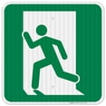 thumbnail image 1 of Emergency Exit Sign, (Left), 18x18 Reflective Aluminum EGP, 1 of 1
